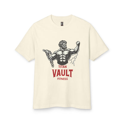 Titan Vault Fitness Unisex Heavyweight Tee - Gym Motivational Shirt