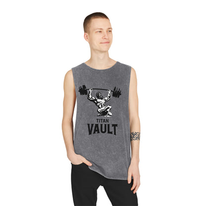 Titan Vault Stonewash Tank – Lift Heavy, Stay Relentless